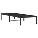 vidaXL fekete fém ágykeret 75 x 190 cm