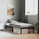 vidaXL fekete fém ágykeret 75 x 190 cm