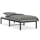 vidaXL fekete fém ágykeret 80 x 200 cm