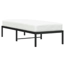 vidaXL fekete fém ágykeret 80 x 200 cm