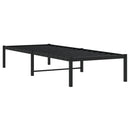 vidaXL fekete fém ágykeret 80 x 200 cm