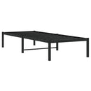 vidaXL fekete fém ágykeret 80 x 200 cm