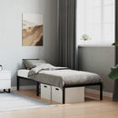 vidaXL fekete fém ágykeret 80 x 200 cm