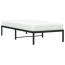 vidaXL fekete fém ágykeret 90 x 200 cm