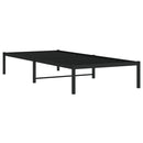 vidaXL fekete fém ágykeret 90 x 200 cm
