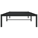 vidaXL fekete fém ágykeret 90 x 200 cm
