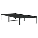 vidaXL fekete fém ágykeret 90 x 200 cm