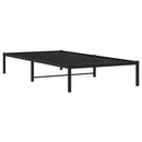vidaXL fekete fém ágykeret 100 x 200 cm