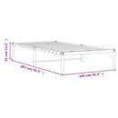 vidaXL fekete fém ágykeret 100 x 200 cm
