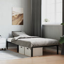 vidaXL fekete fém ágykeret 100 x 200 cm
