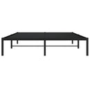 vidaXL fekete fém ágykeret 150 x 200 cm