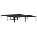 vidaXL fekete fém ágykeret 150 x 200 cm