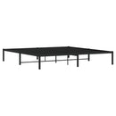 vidaXL fekete fém ágykeret 200 x 200 cm