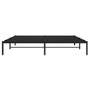 vidaXL fekete fém ágykeret 200 x 200 cm