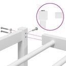 vidaXL fehér fém ágykeret 90x190 cm