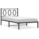 vidaXL fekete fém ágykeret fejtámlával 100 x 190 cm