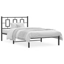 vidaXL fekete fém ágykeret fejtámlával 107 x 203 cm