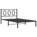 vidaXL fekete fém ágykeret fejtámlával 107 x 203 cm