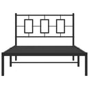 vidaXL fekete fém ágykeret fejtámlával 107 x 203 cm