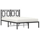 vidaXL fekete fém ágykeret fejtámlával 120 x 190 cm