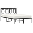 vidaXL fekete fém ágykeret fejtámlával 120 x 200 cm