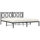 vidaXL fekete fém ágykeret fejtámlával 183 x 213 cm