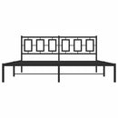 vidaXL fekete fém ágykeret fejtámlával 183 x 213 cm