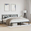 vidaXL fekete fém ágykeret fejtámlával 183 x 213 cm