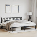 vidaXL fekete fém ágykeret fejtámlával 193 x 203 cm