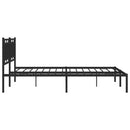 vidaXL fekete fém ágykeret fejtámlával 193 x 203 cm