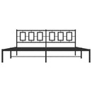 vidaXL fekete fém ágykeret fejtámlával 200 x 200 cm
