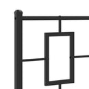 vidaXL fekete fém ágykeret fej- és lábtámlával 75 x 190 cm