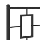 vidaXL fekete fém ágykeret fej- és lábtámlával 100 x 200 cm