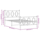 vidaXL fekete fém ágykeret fej- és lábtámlával 100 x 200 cm