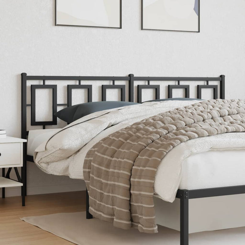 vidaXL fekete fém fejtámla 180 cm