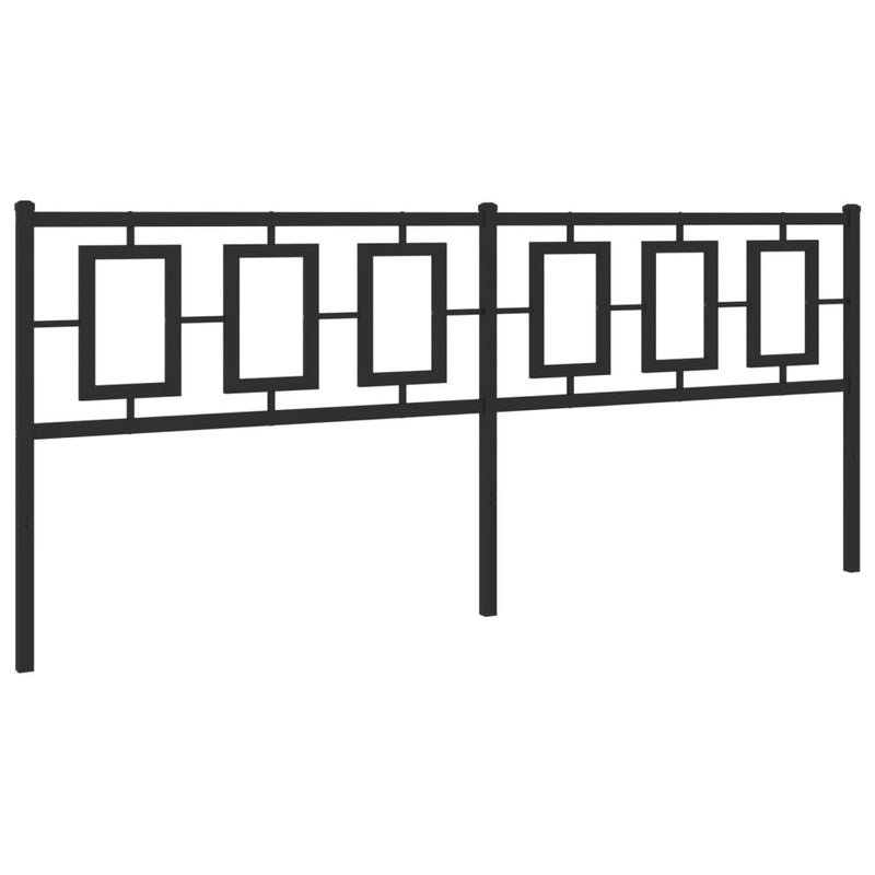vidaXL fekete fém fejtámla 200 cm