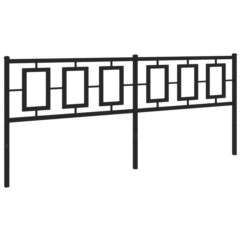 vidaXL fekete fém fejtámla 200 cm
