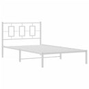 vidaXL fehér fém ágykeret fejtámlával 107x203 cm