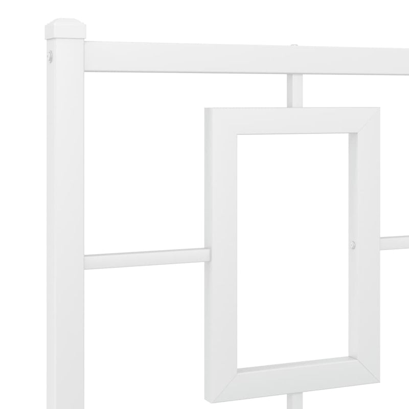 vidaXL fehér fém ágykeret fejtámlával 120 x 200 cm
