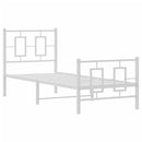 vidaXL fehér fém ágykeret fej- és lábtámlával 75 x 190 cm