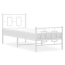 vidaXL fehér fém ágykeret fej- és lábtámlával 80x200 cm