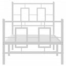vidaXL fehér fém ágykeret fej- és lábtámlával 80x200 cm
