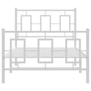 vidaXL fehér fém ágykeret fej- és lábtámlával 90x200 cm