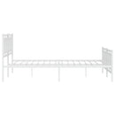 vidaXL fehér fém ágykeret fej- és lábtámlával 183 x 213 cm