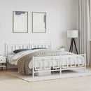 vidaXL fehér fém ágykeret fej- és lábtámlával 183 x 213 cm
