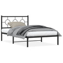 vidaXL fekete fém ágykeret fejtámlával 107 x 203 cm