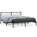 vidaXL fekete fém ágykeret fejtámlával 183 x 213 cm