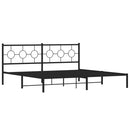 vidaXL fekete fém ágykeret fejtámlával 193 x 203 cm