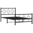 vidaXL fekete fém ágykeret fej- és lábtámlával 107 x 203 cm