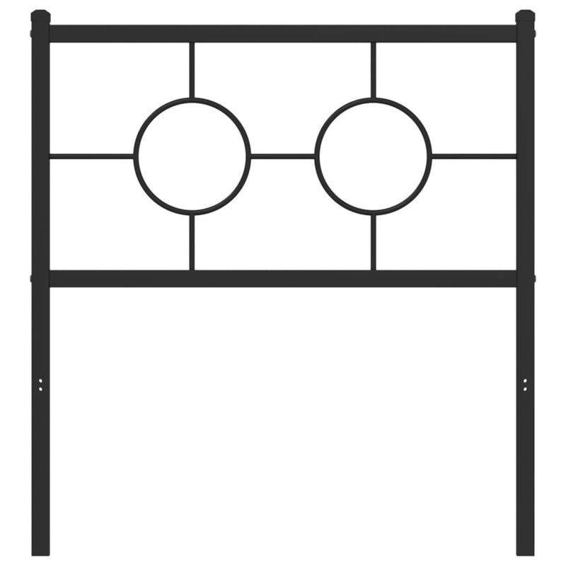 vidaXL fekete fém fejtámla 80 cm